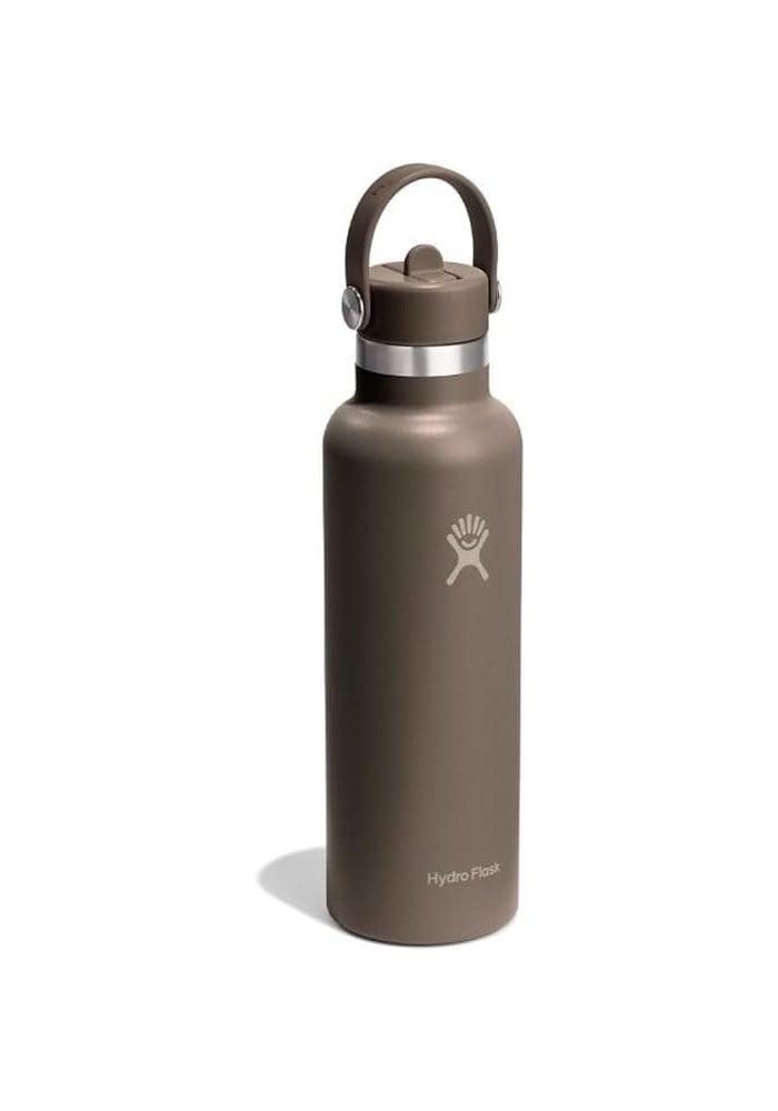 Hydro Flask زجاجة هيدرو فلاسک سعة 21 أونصة مع غطاء مرن للقشة - فولاذ مقاوم للصدأ، مانعة للتسرب، معزولة - سانديبايبر - Image 2